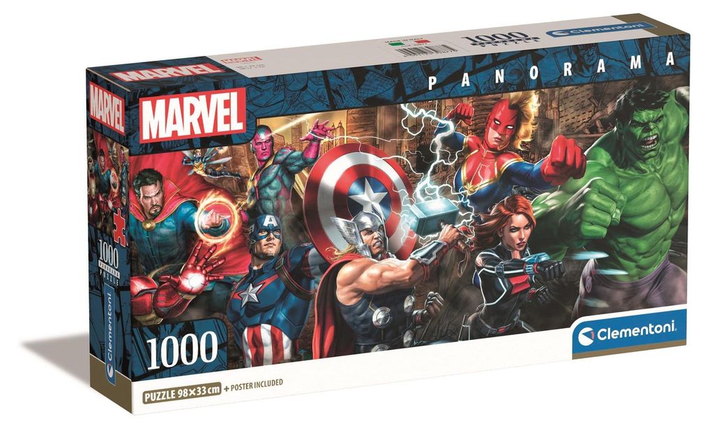 CLEMENTONI - Compact 1000 pieces Panorama - Marvel. The Immagine del prodotto 
