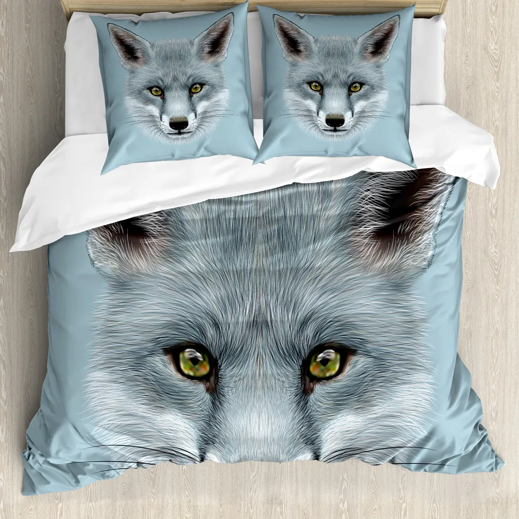 Copripiumino ABAKUHAUS 200x200 cm - Morbida Microfibra Antiacaro Azzurro