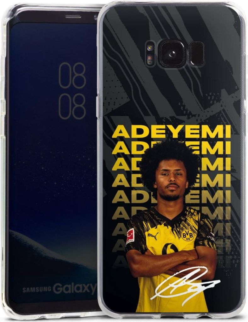 DeinDesign Handyhülle für Samsung Galaxy S8 Plus Silikon Hülle Case Smartphone Schutzhülle BVB Borussia Dortmund Karim Adeyemi