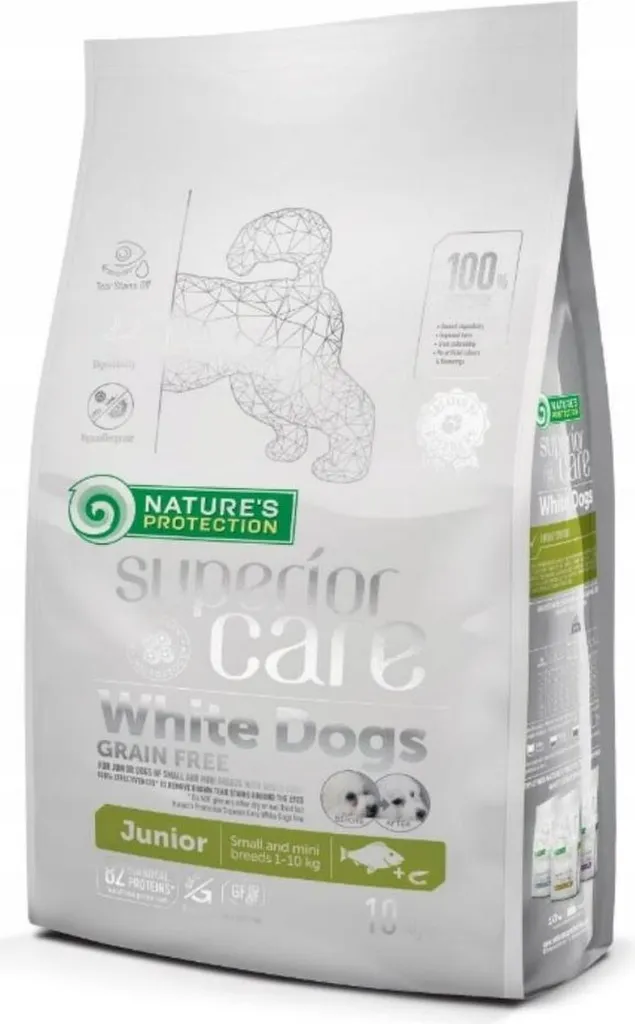 Natures Protection Junior White Dogs nourriture sans taches brunes 10kg