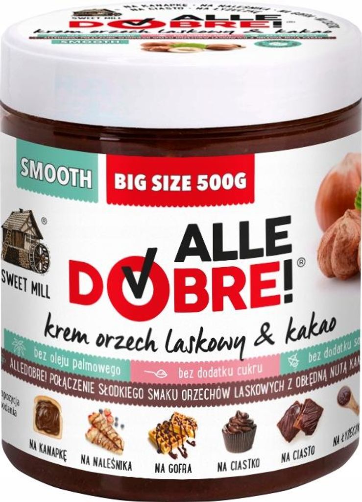 Krem czekoladowy - 500g - Bez cukru - Bez oleju palmowego - Zdjęcie produktu 