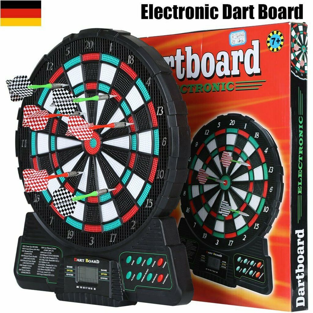 Profi Dartscheibe Dartboard Dartspiel E-Dart Sound Soft Dartpfeile Elektronisch 