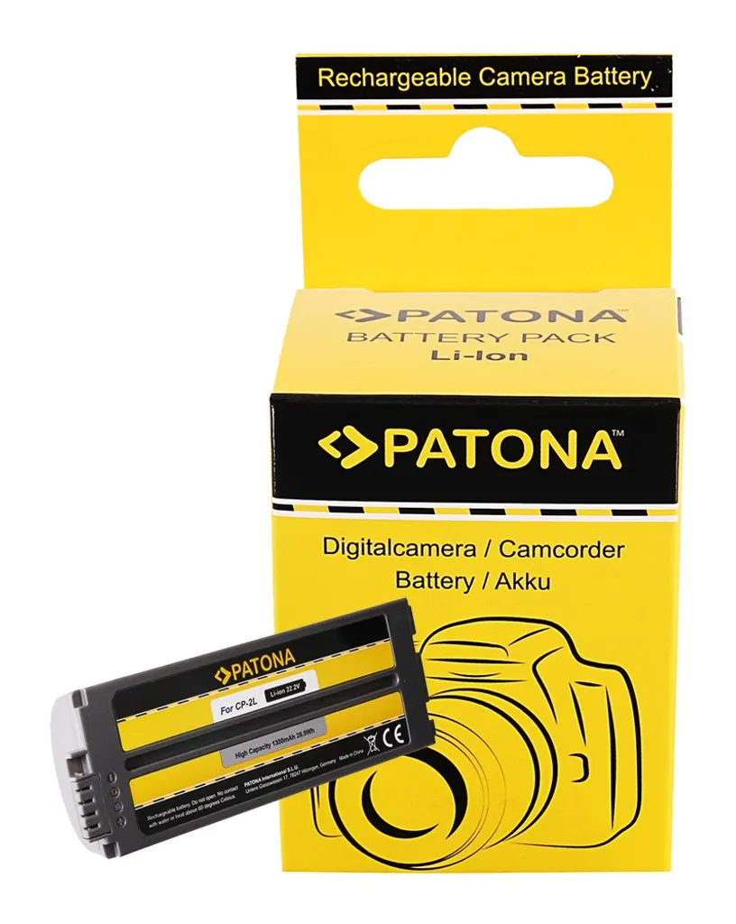 Batterie CP-2L longue durée compatible Canon CP220 et CP-200 Noir
