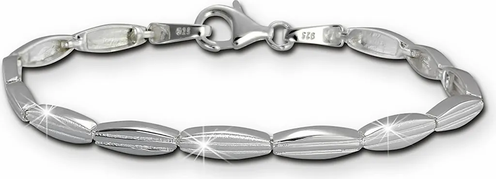 Bracelet Argent Sterling 925 Mat Design Moderne 18,5cm SilberDream