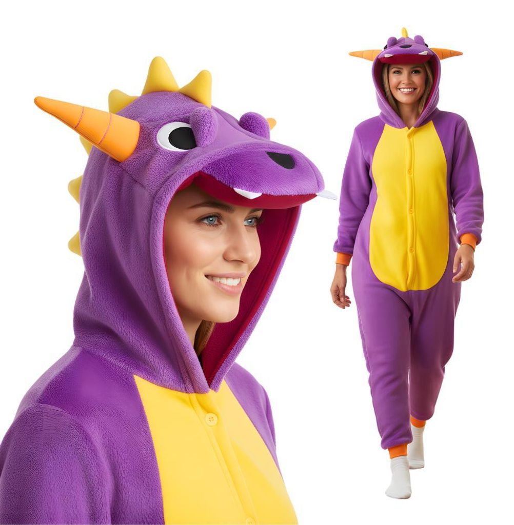 Onesie Kigurumi Pyžamo Spyro Převlek Kostým M: 155-165cm Obrázek produktu 