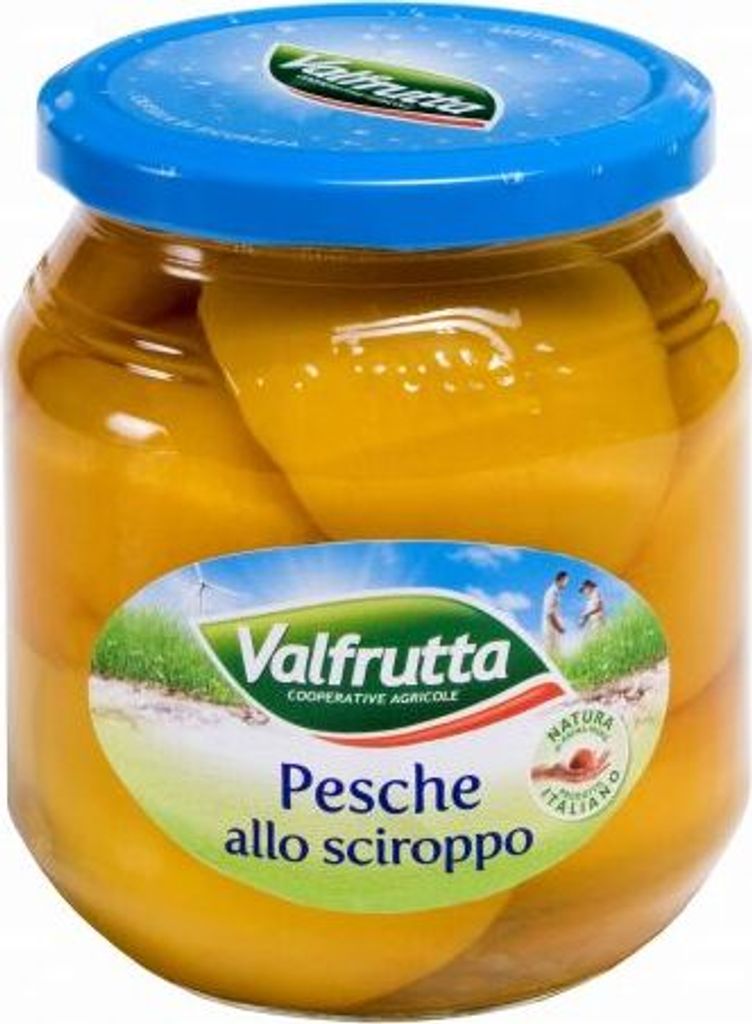 Valfrutta Pesche Italiane, Dosenpfirsiche, 570 g, Peaches, Produktbild 
