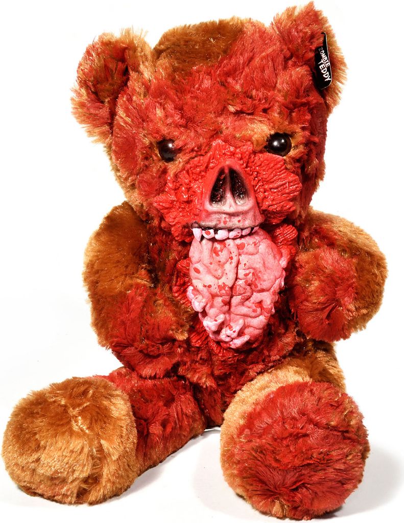 Zombie Teddy Hirn – Gruseliger Plüschbär mit freiliegendem Produktbild 
