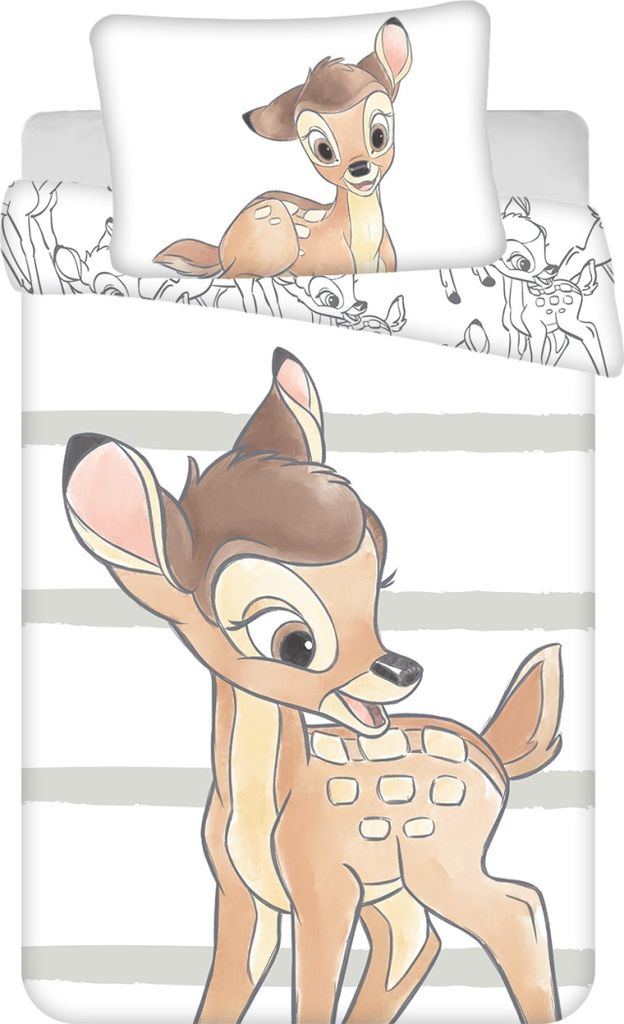 Bettwäsche Bambi Streifen Baby 100x135, 40x60 cm Produktbild 