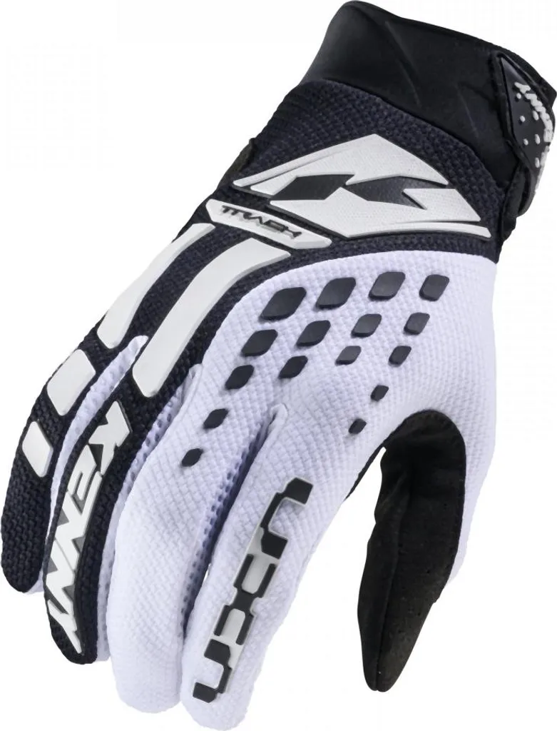 Guanti Off-Road Kenny Track White-Black S - Comfort per Lunghi Percorsi