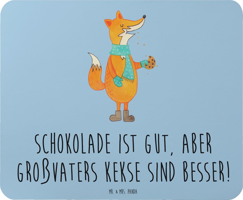 Mr. & Mrs. Panda Mauspad Großvaters Kekse - Blau Pastell - Geschenk, Süßigkeiten, Weihnachten, computer, Mouse Pad, Großvater, laptop, Kindheit...