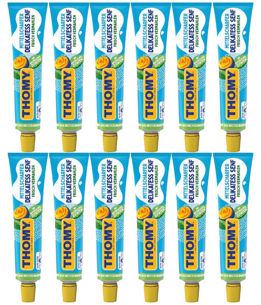 Thomy Delikatess musztarda średnio ostra pikantna tuba Zdjęcie produktu 