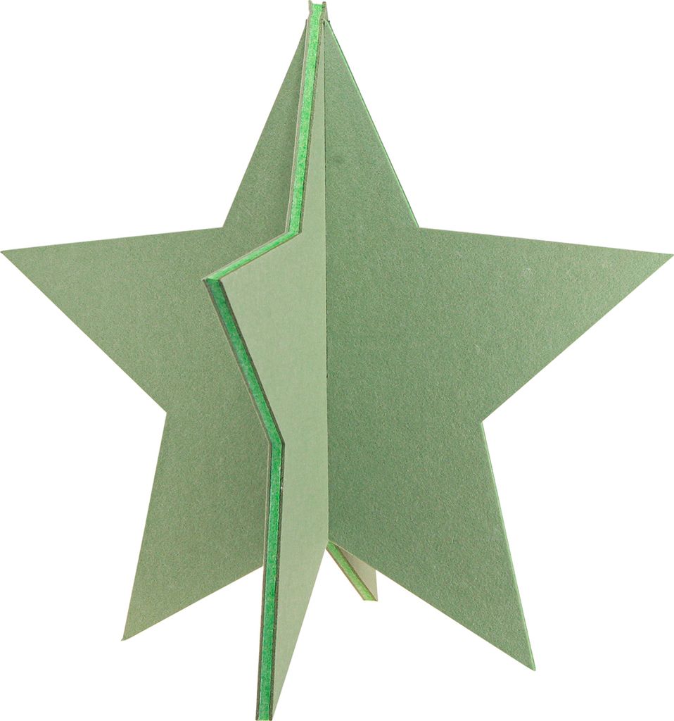 Filz Deko Stern Grün 62cm - Weihnachtsdeko, Skandi Stil, Standfest, Tisch- & Fensterdekoration