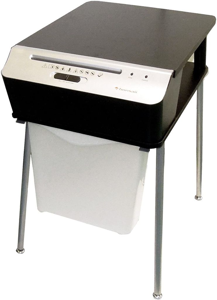 Bonsaii 510909 Doc Shred Fit | Druckertisch Aktenvernichter |Partikelschnitt | 7 Blatt |10 Liter | 4x40 mm Partikelgröße (P-4) | Maße (LxBxH in ...