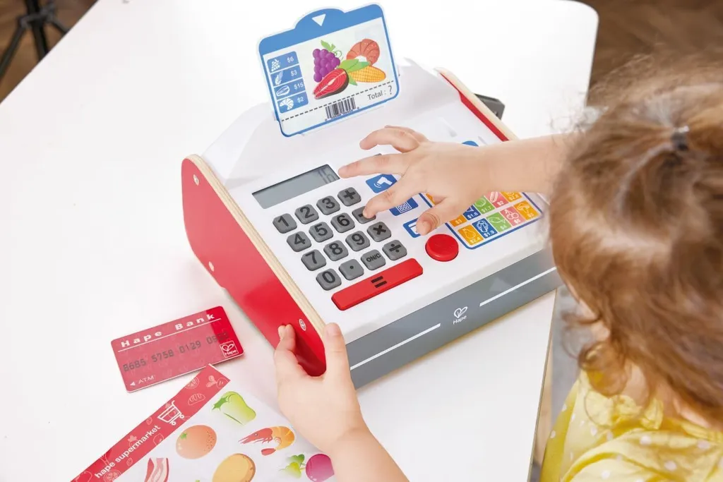 Caisse Enregistreuse Interactive Hape en Bois Durable pour Apprendre - 4