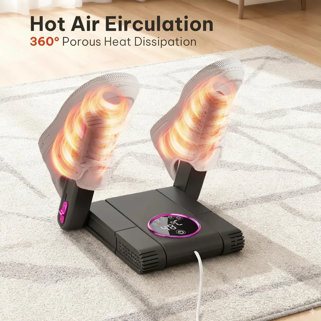 Sèche-chaussures pliable avec élimination des odeurs et séchage rapide - 2