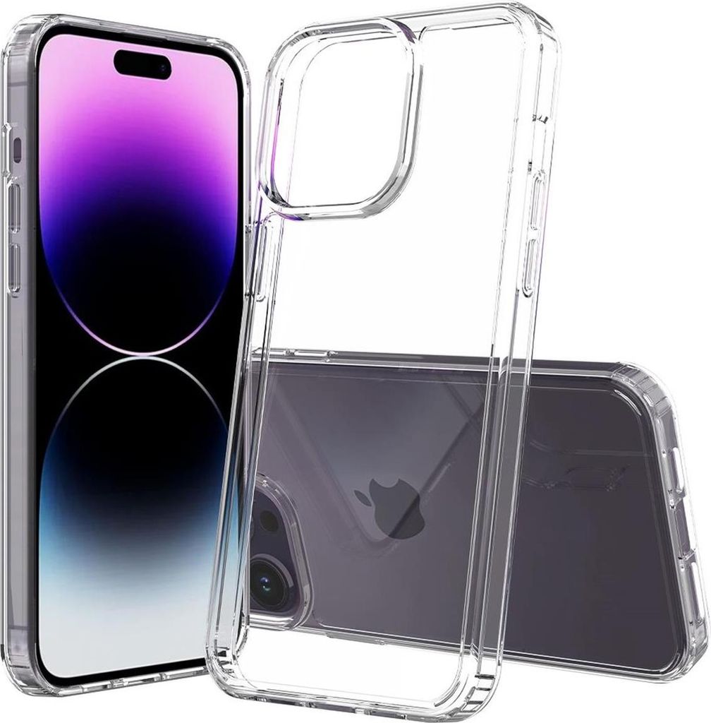 Hülle für Apple iPhone 16 Pro Handyhülle Case Hybrid Silikon Bumper Cover Klar