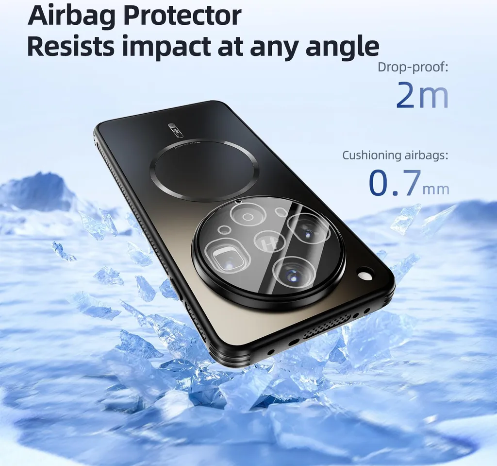Cover Magnetica Oppo Find X8s Blu: Protezione Lenti e Antiurto PC+TPU - 7