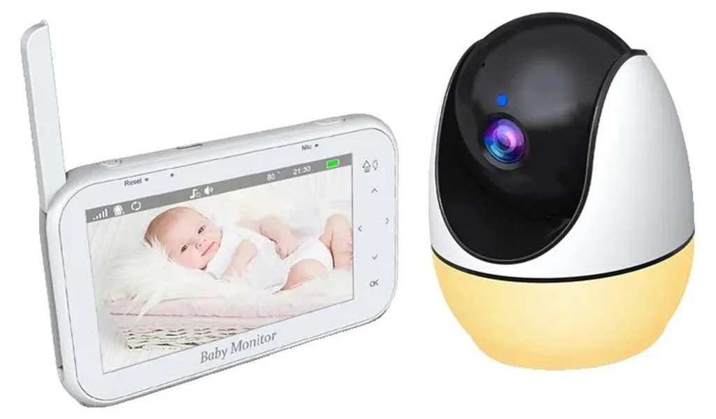 Babyphone Audio Bidirectionnel HD 720p avec Vision Nocturne et Prise EU