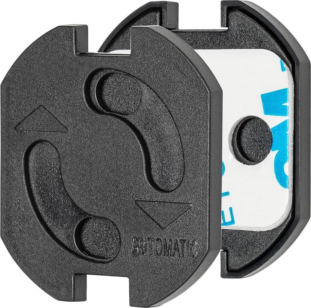 reer Steckdosenschutz - das kindersichere Original vom Erfinder, zum Kleben, schwarz, 20 Stück