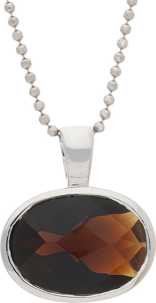 Kettenanhänger Silber 925 Zirkonia braun JL10-02-2609 JuwelmaLux