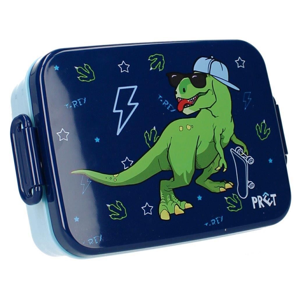 Frühstückstasche mit Fach Dino T-Rex Navy Pret Produktbild 