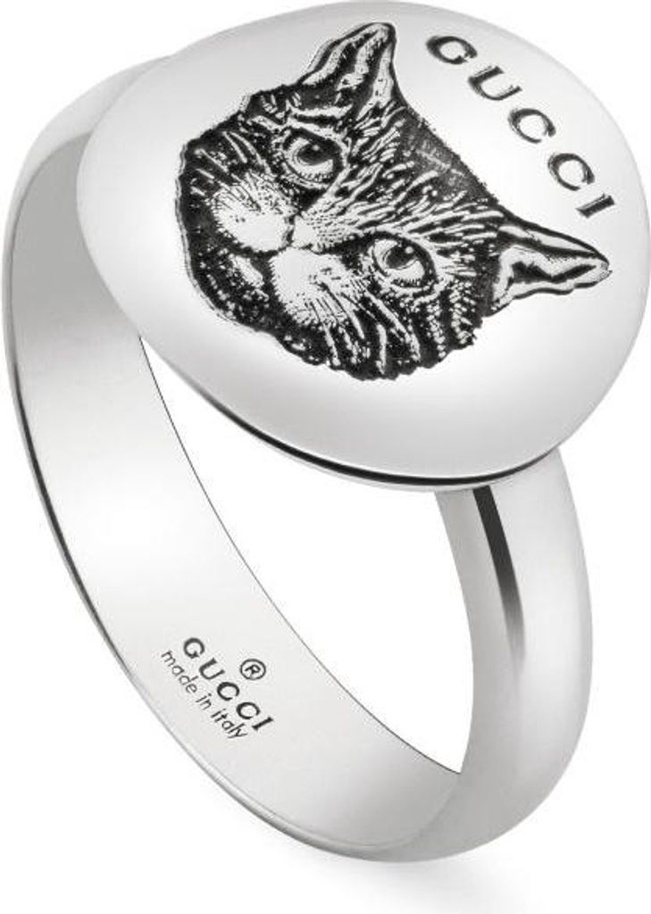 Gucci YBC502135001012 12 RING Gucci Damen Ring 'BFL RING FELINE MOTIF SLV', Ref.: YBC502135001012, Linie: Blind for Love, Größe: 12, Material:Ste...