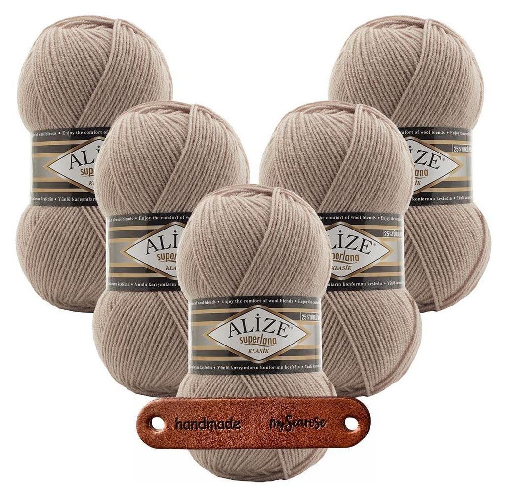 5 x ALIZE Superlana Klasik 574 mit Label Produktbild 