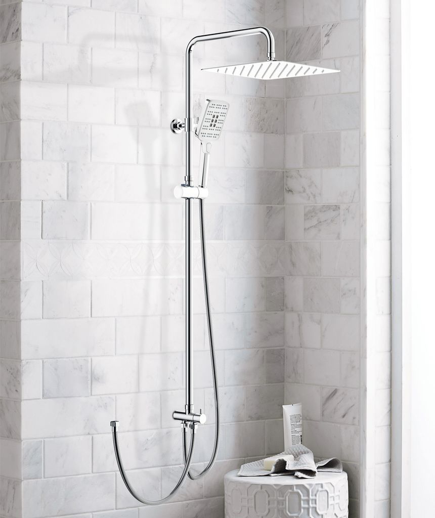 Duschsystem Ohne Armatur Duscharmatur Chrom Regendu Produktbild-Vorschau 9