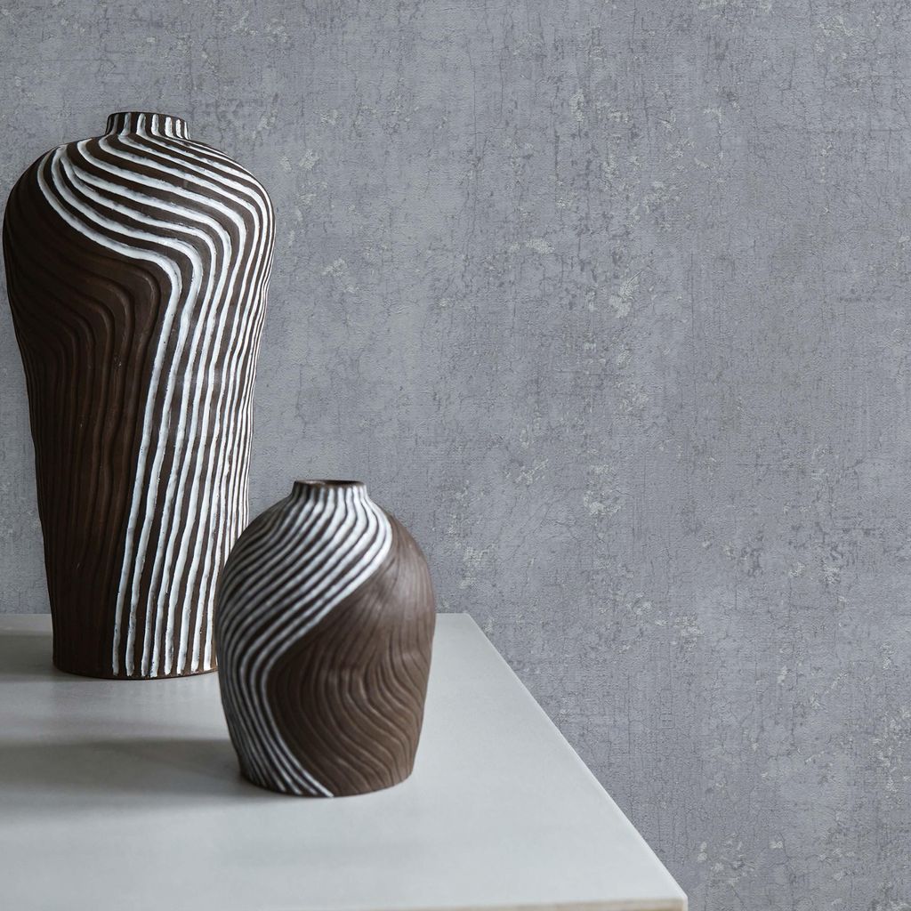 TADESSI Tapete Beton Mio M1-No.584 Vliestapete Dunkel Grau Betonoptik Betonwand Modern Wohnzimmer Schlafzimmer Küche