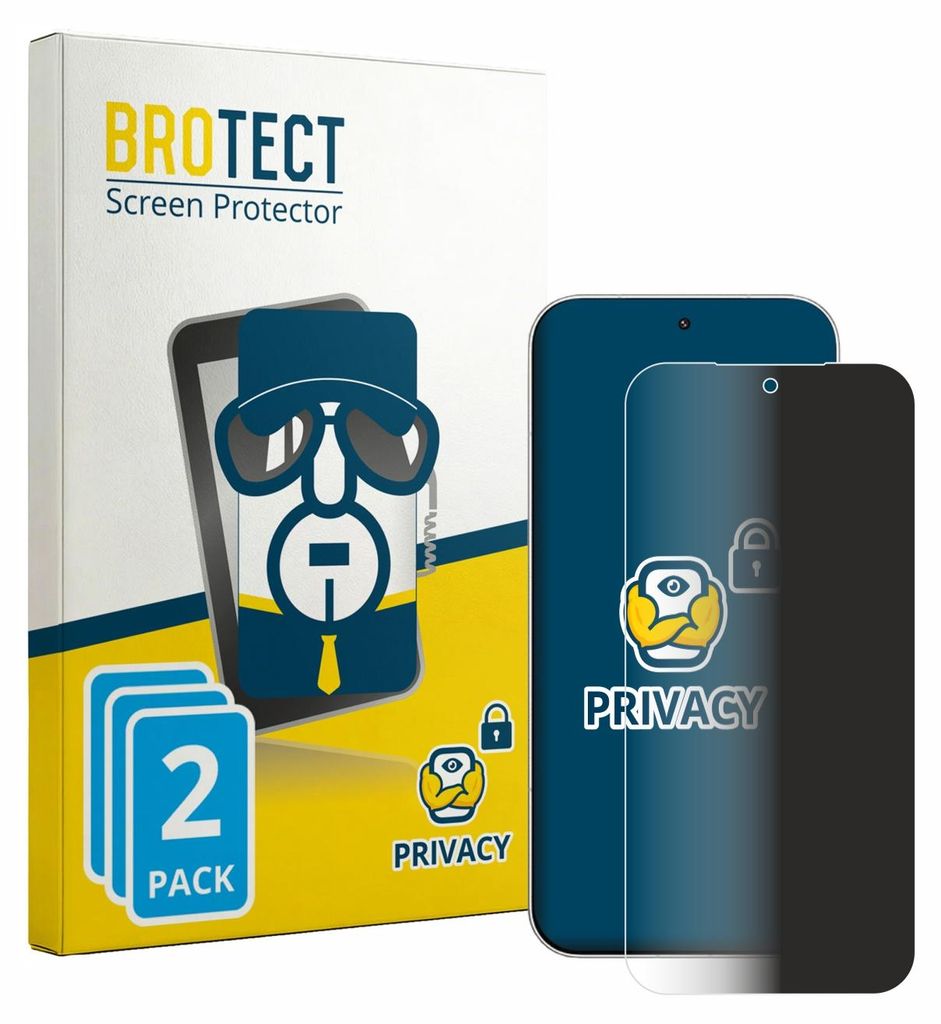 2x BROTECT Sichtschutzfolie für Xiaomi Leica Leitzphone Anti-Spy Privacy Sichtschutz Blickschutz Folie Blaulicht-Schutz
