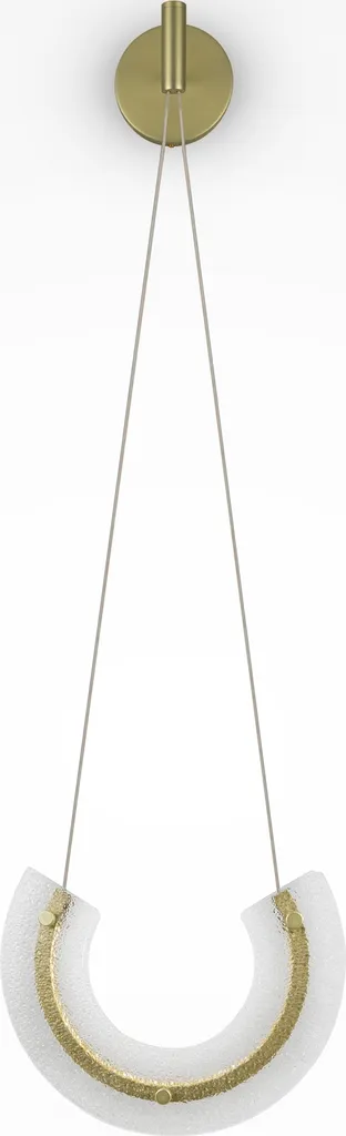 Applique LED design or 36 cm avec diffuseur verre éclairage chaud doux