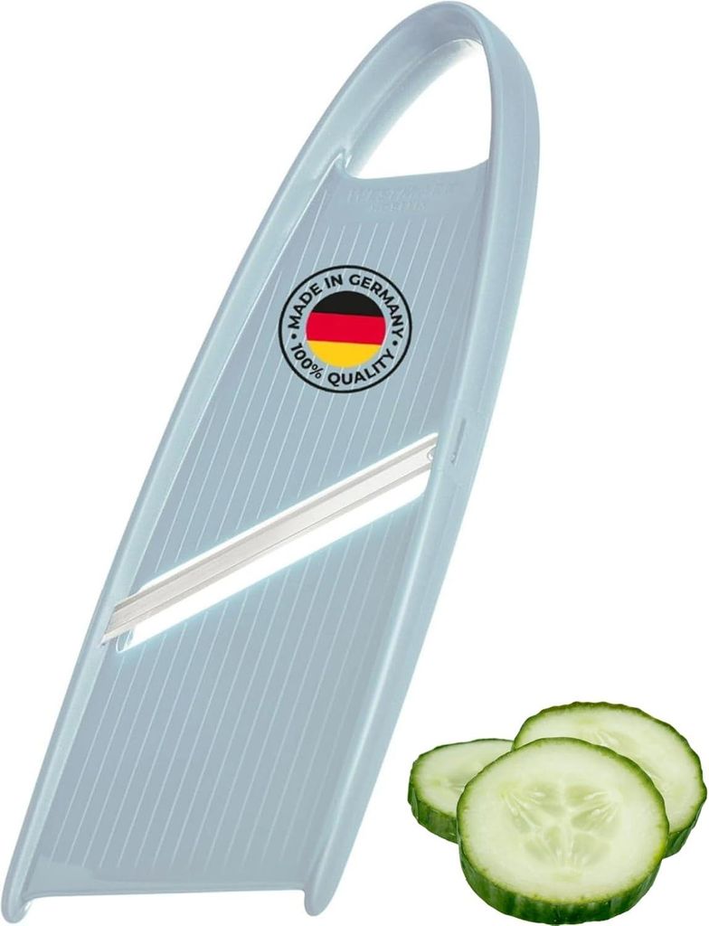 Gurkenschneider Hobelix Kunststoff Edelstahl Blau Silber 117022EB mit Schneidklingen - online kaufen Gurkenschneider