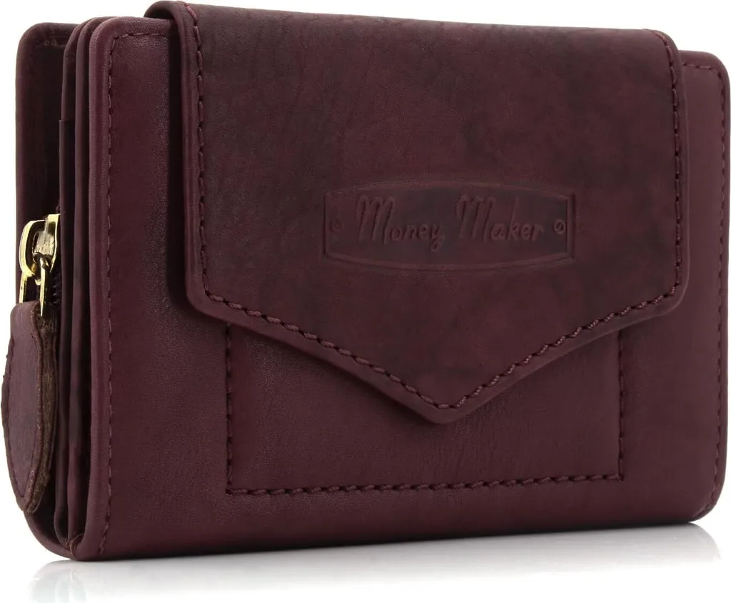 Portafoglio Donna Vera Pelle Bordo con Protezione RFID Anti-Clonazione