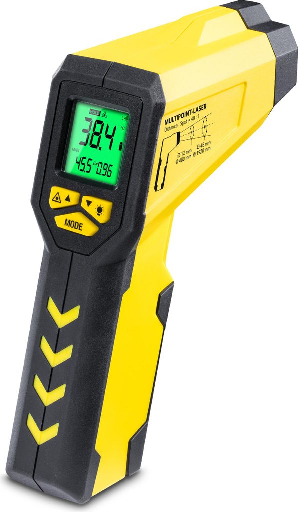 TROTEC Infrarot-Thermometer / Pyrometer TP7 Multipunkt Laser