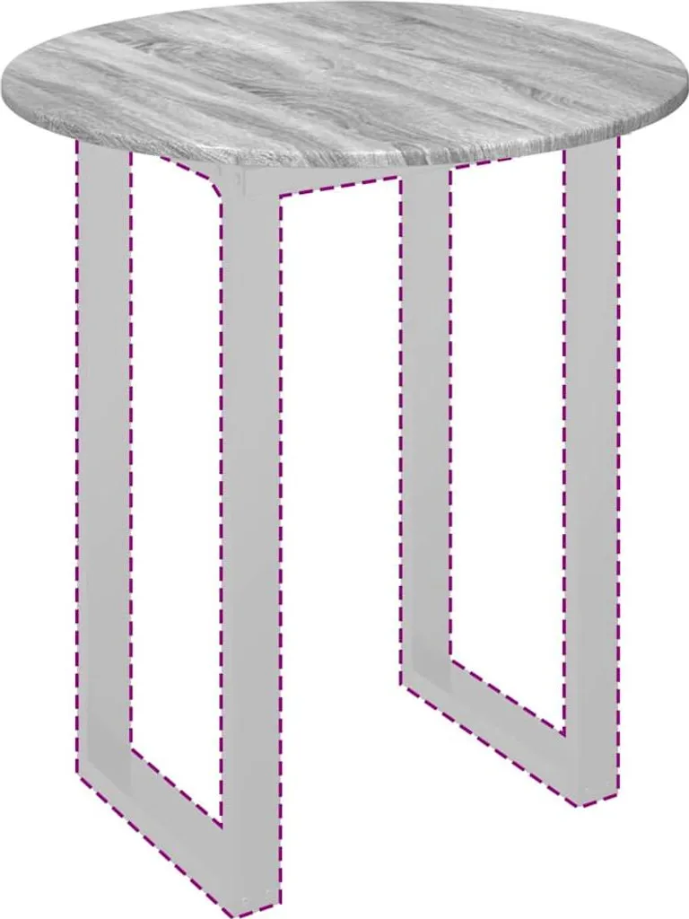 Top per Tavolo Maison Exclusive 70x70 Sonoma Grey | Arredo Chic Interni - 3