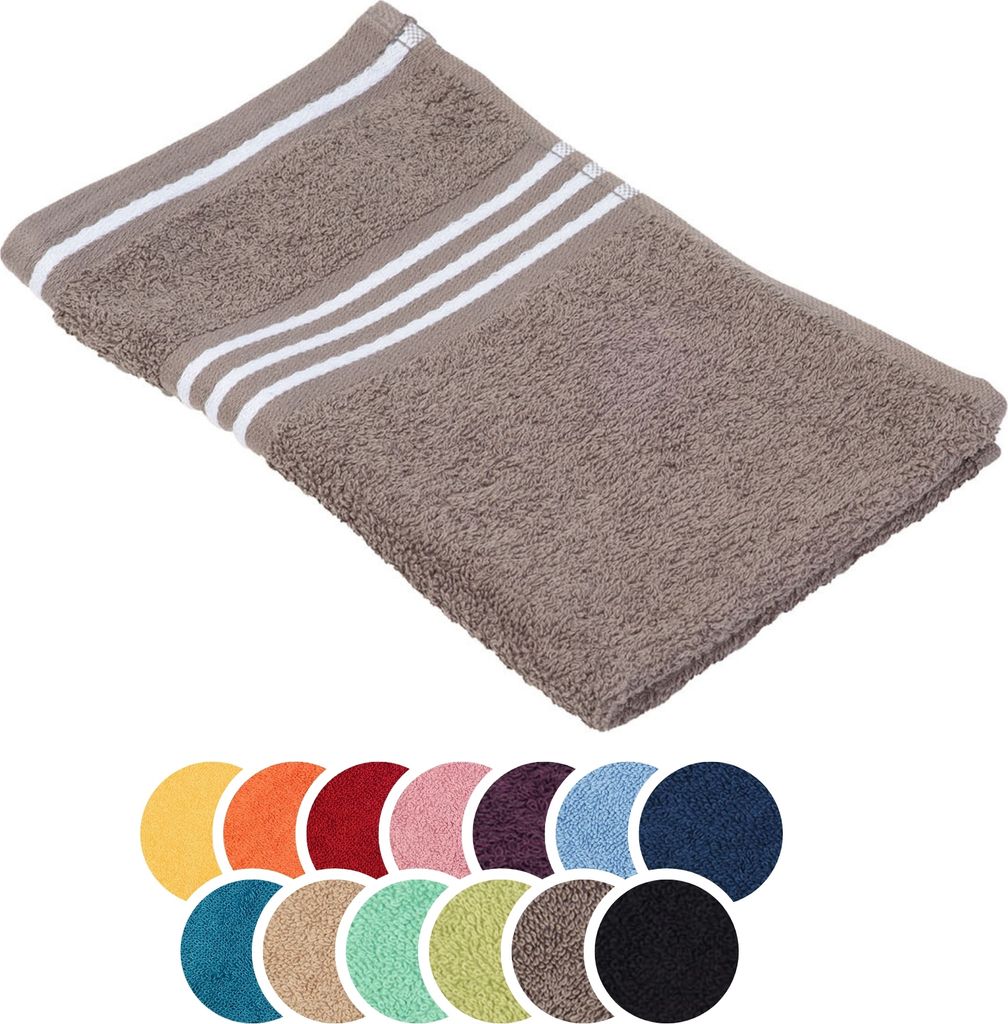 liebling Gästetuch Baumwolle, Serie Santos, 500 gr. / m², 30 x 50 cm, , 60 Grad, saugstark, schnelltrocknend, Farbe: taupe