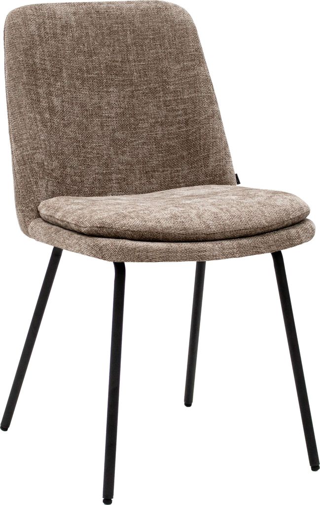 Kick Collection Esszimmerstühle Jet - Taupe - 80% strukturierter stoff, 20% metall en Metall - Erhältlich in vielen Farben