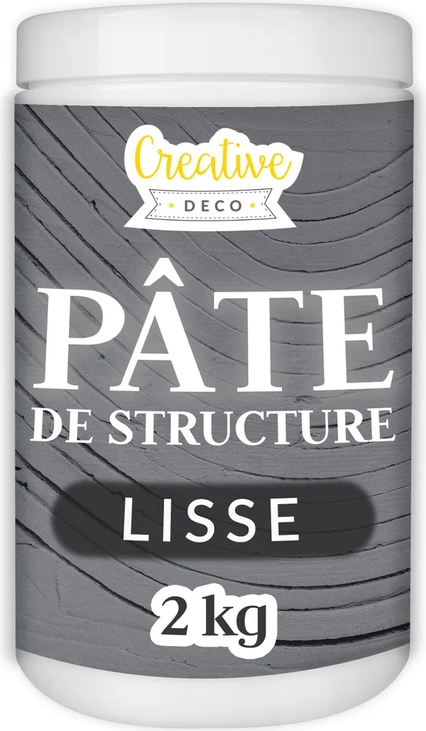 Pâte de Modélage pour Arts Plastiques 2kg Creative Deco Lisse Gris Foncé
