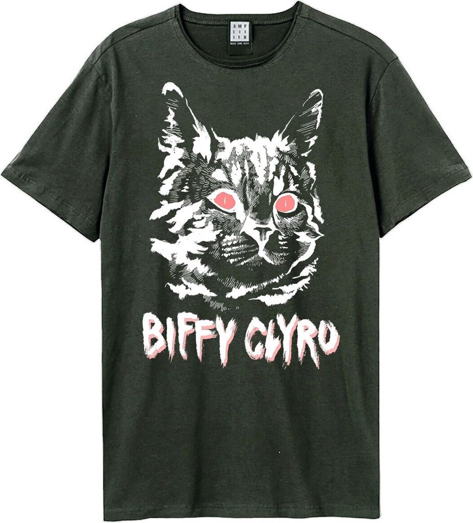 Amplified - "Black Cat" T-Shirt für Herren/Damen Uni GD1873 (3XL) (Holzkohle)