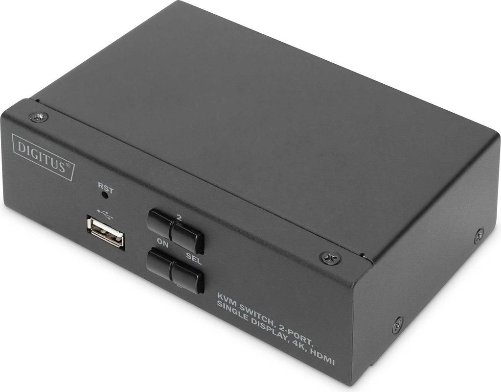 DIGITUS KVM Switch 2-Port Single-Display 4K HDMI