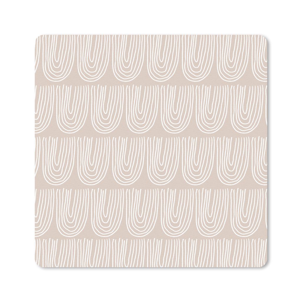 MuchoWow Mauspad Mousepad Sommer - Bögen - Weiß 30x30 cm - Mousepads - Maus Mat - Pad - Mausunterlage - Gaming