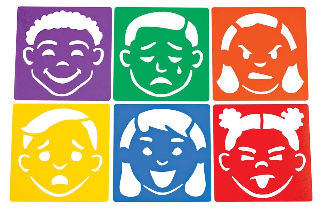 Colorations – Wiederverwendbare Emotionsschablonen – 6 Stück