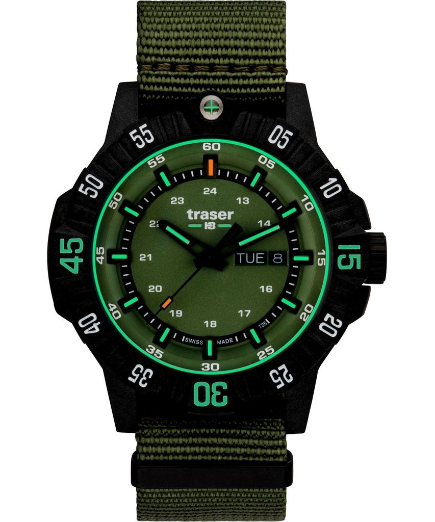 Traser H3 110726 P99 Q Tactical Green Herrenuhr 46mm 20ATM