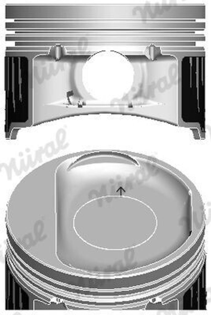 NÜRAL 87-436800-00 Kolben für FIAT PANDA (169) GRANDE PUNTO (199) PUNTO EVO (199) PUNTO (199) Doblo Cargo (223) Doblo Kombi (119, 223)