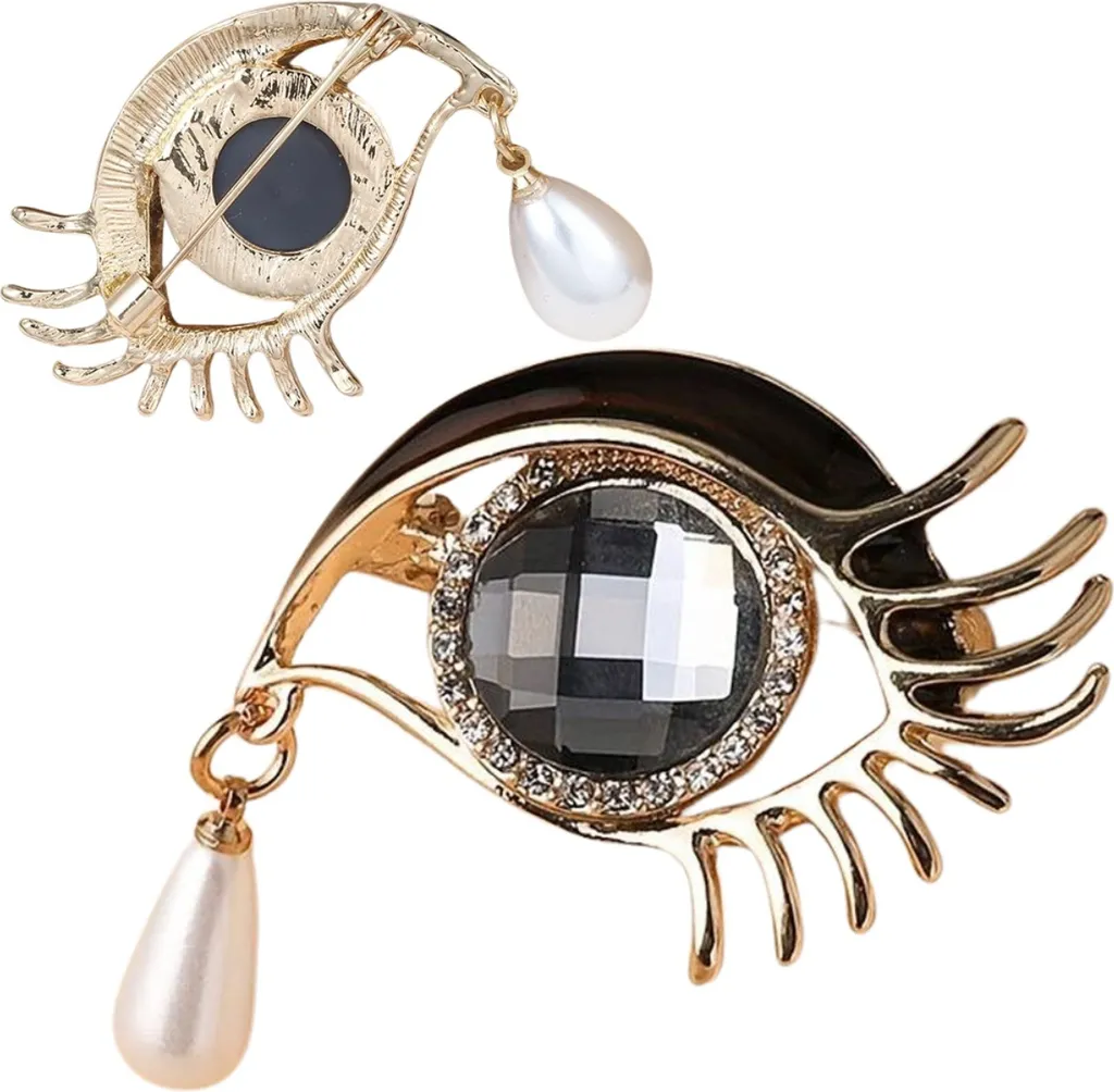 Offerta Spilla Camerazar Angel Eye Argento Perla e Zirconi - Top Quality - 13