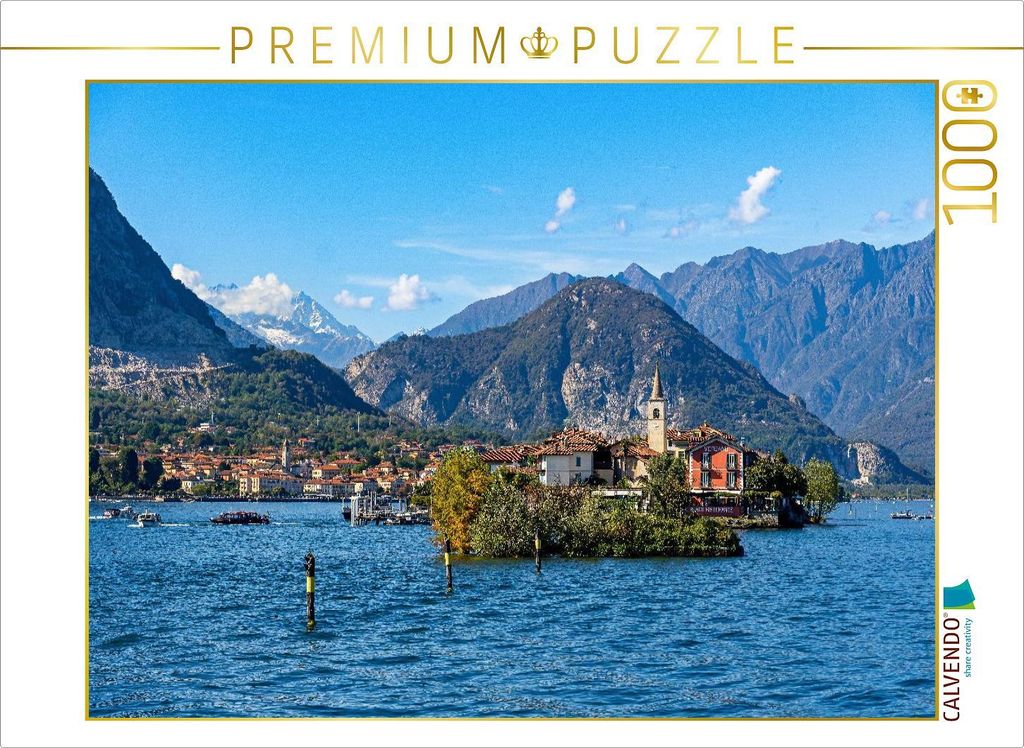 CALVENDO Puzzle Blick auf die Isola dei Pescatori | 1000 Teile Lege-Größe 64x48cm Foto-Puzzle für glückliche Stunden