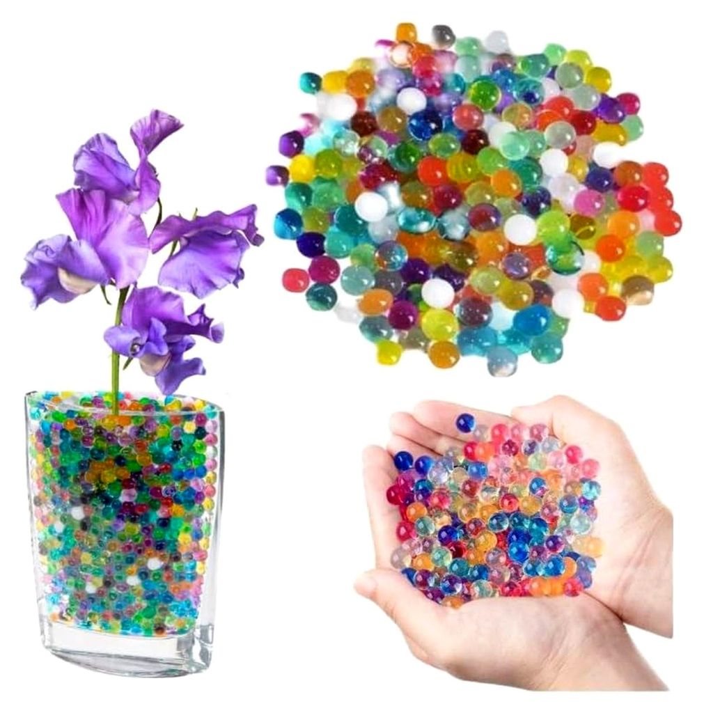 bunte Hydrogel-Kugeln – dekorative Wasserspeicher für Pflanzen, Vasen und Blumentöpfe – DIY Bastelprojekte – langanhaltende Feuchtigkeitsve...