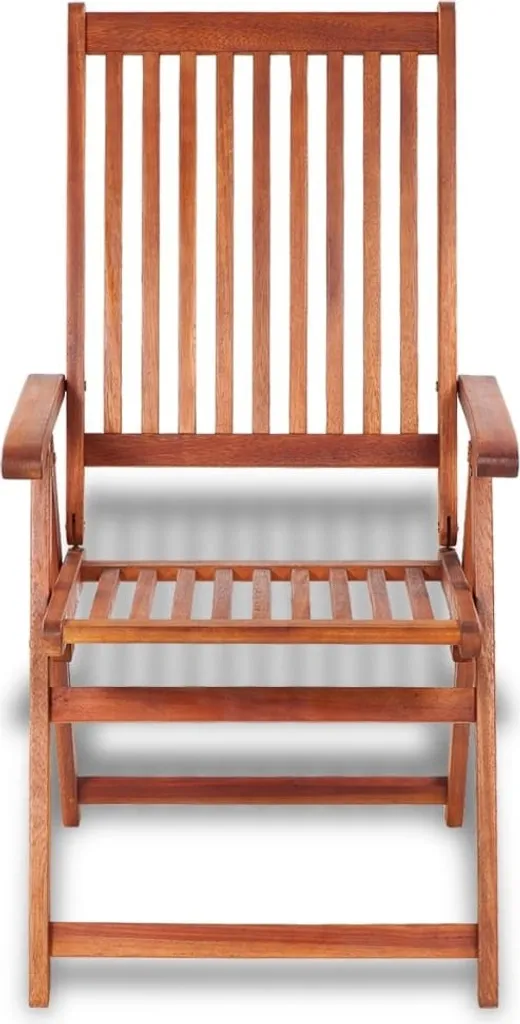 Chaises de jardin robustes et pliables en bois d'acacia lot de 2 pcs