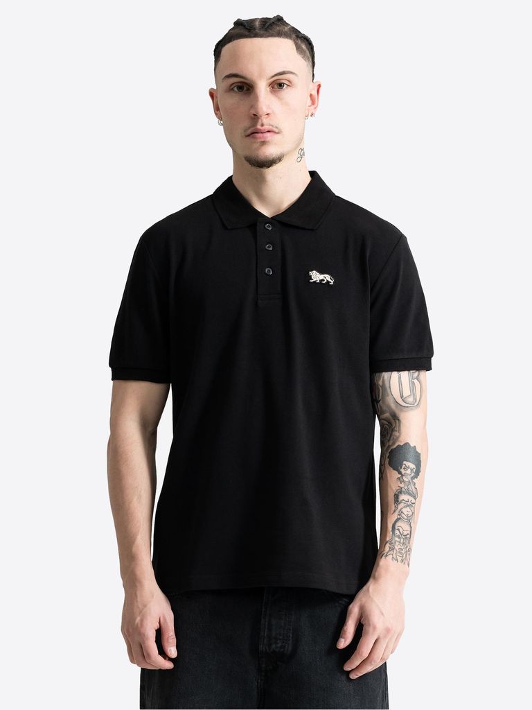 Herren Poloshirt normale Passform CHINGFORD Black/Ecru M Lonsdale