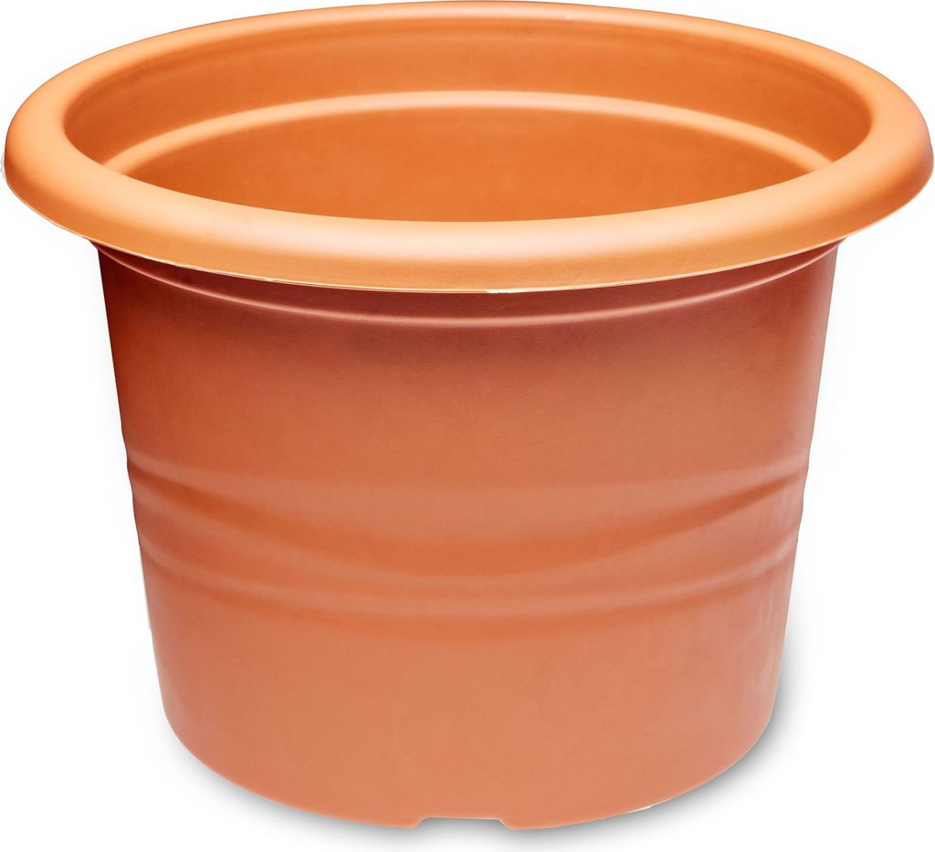 Garronda Blumentopf rund Kunststoff für Blumen und andere Pflanzen GD-0022 (1 Stück - Terracotta, 34cm H=24cm)
